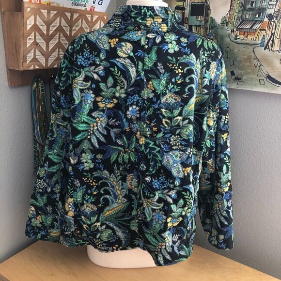 Charter Club Button Front Jacket - Paisley Floral Whimsy Core - Picture 4 of 10